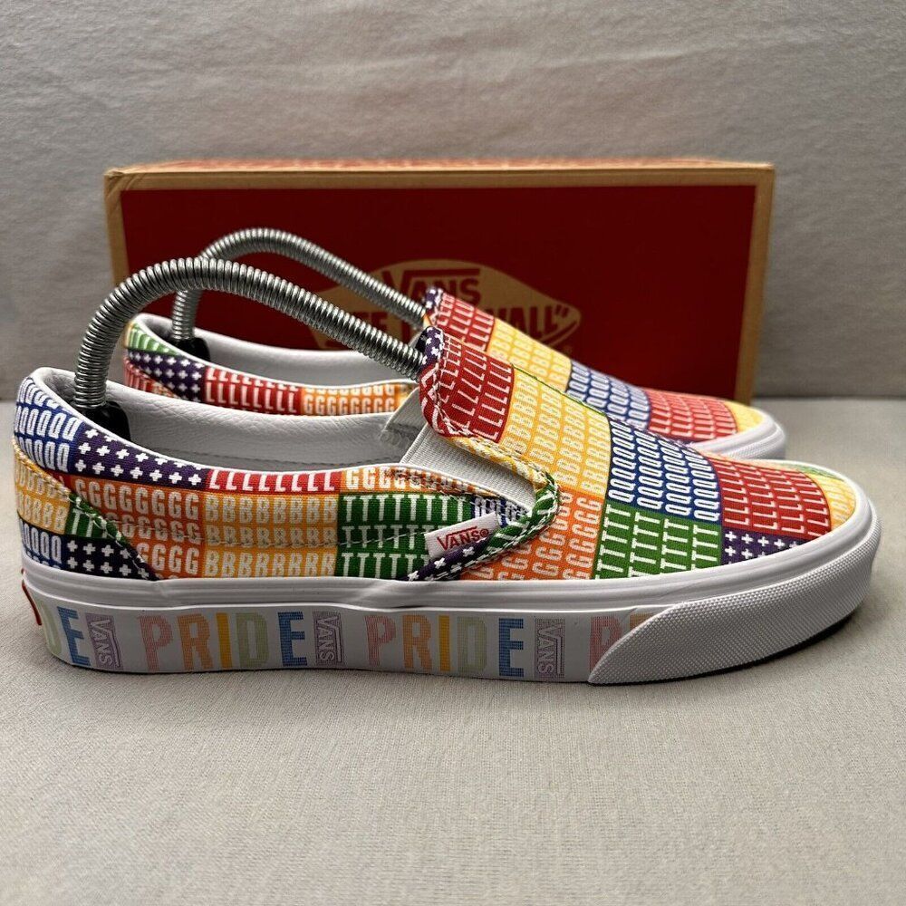 VANS Classic Slip On Womens Size 9.5 / 10 Shoes Pride Multicolor Low Top Sneaker